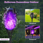 Purple Solar Halloween Lights for Halloween Decorations Outdoor, Solar Torch - Image 3
