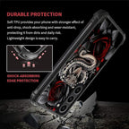 for Samsung Galaxy S23 Plus Case, Entwined Rose Snake Pattern Graphic Design - Image 2