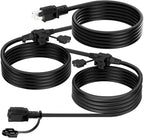 K KASONIC - Outdoor Extension Cord 25 FT, Evenly Spaced 3 Outlets Plugs by KASONIC