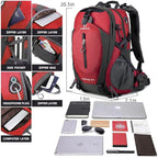 FENGDONG 40L Waterproof Lightweight Hiking, Travel Backpack - Image 4