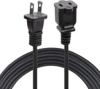 Long 2 Prong Extension Power Cord 16.5FT, Polarized Plug Flexible Power Cable by Yeatel