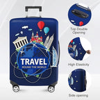 ANNA QUEEN Travel Globe Airplane Luggage Cover -Stretchable Airplane Suitcase - Image 2
