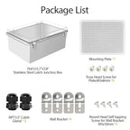 LeMotech Electrical Box, IP67 Waterproof Hinged Clear Cover Stainless Steel - Image 8