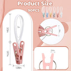 90 Pack Multi Purpose Laundry Hooks Hanging Clips, Clothes Pins - Image 4