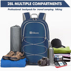 ZOMAKE Lightweight Packable Backpack 28L, Foldable Backpacks Water Resistant - Image 3