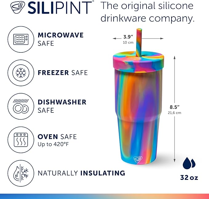 Silipint: 32oz Silicone TUMBLER CUP, Unbreakable, Dishwasher Safe - Image 2