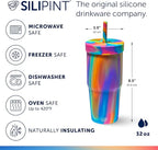 Silipint: 32oz Silicone Straw Tumbler, Unbreakable, Dishwasher Safe - Image 2