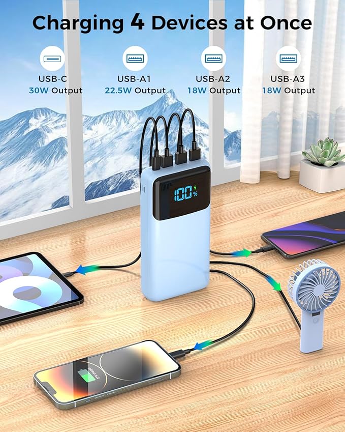 Portable Charger 50000mAh Power Bank, USB-C PD 30W Fast Charging, High Capacity - Image 2