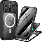 Lanhiem Magnetic for iPhone 15 Pro Max Waterproof Case, Built-in Privacy Screen by LanhiemHome