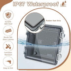 Nineleaf IP67 Waterproof Electrical Junction Box, 5.9"x5.9"x3.5" ABS Plastic - Image 2