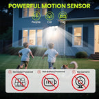 7500LM LED Security Light Motion Sensor Outdoor Lights, Adjustable 3 Head - Image 2