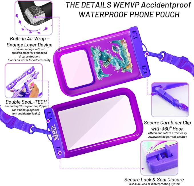 Personalized Initial Waterproof Phone Pouch Case - Image 3