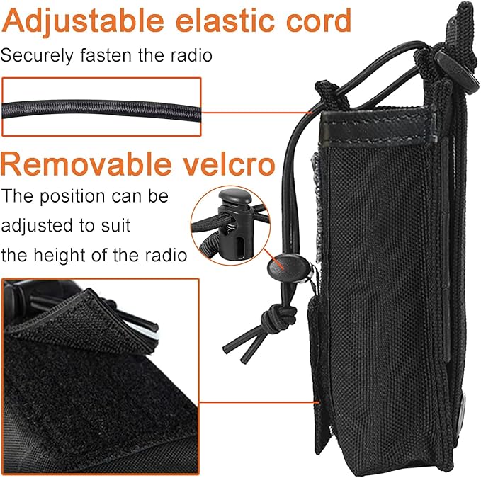 Molle Radio Pouch Tactical Radio Holder Nylon Police Radio Holster - Image 3