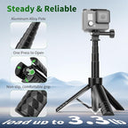 JOILCAN 25.2" Selfie Stick Tripod, Action Camera Vlog Tripod, Portable Handle - Image 5