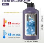 1 Gallon Water Bottle Insulated, BPA Free&Leak Proof, 128oz Stainless Steel - Image 3
