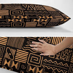 African Ethnic Pattern Throw Pillow Covers Set of 2 Queen Size Abstract Tribal - Image 5