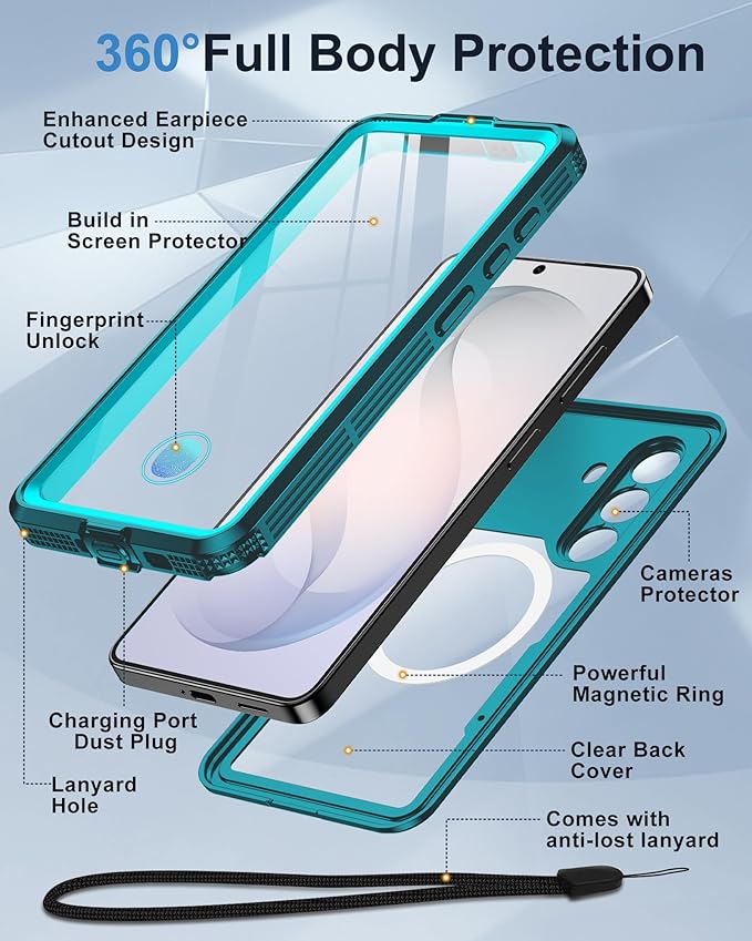 for Samsung Galaxy S26 Waterproof Case, Magnetic Heavy Duty Military Grade - Image 5