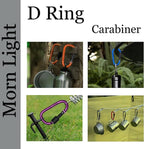6 Pack Small Locking Carabiner, 3 Inch Aluminum D-Shape Snap Hook - Image 5