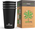 Stainless Steel Cups - 16 oz Pint Tumbler - Premium Metal Drinking Glasses | by GreensSteel