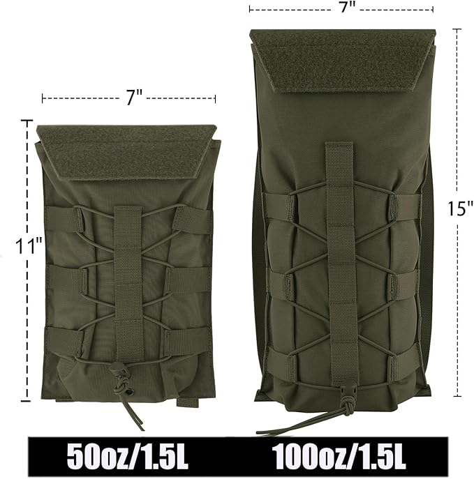 PETAC GEAR 1.5L / 3L Tactical Hydration Pack，Molle Carrier Pouch - Image 5