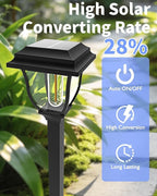 Solar Pathway Lights 12 Pack Mini Outdoor 3000K Bright Auto On/Off Solar Garden - Image 5