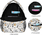 Wamika Bernese Mountain Dog Kids Backpack Cute Puppy Paw School Backpacks Boys - Image 3