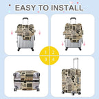 ANNA QUEEN Vintage Travel Collage Luggage Cover, Retro Suitcase Protector - Image 5