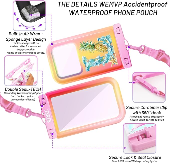 Personalized Initial Waterproof Phone Pouch Case - Image 3