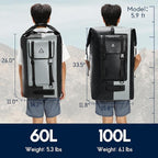 Haimont Waterproof Backpack Roll Top Dry Bag Kayak Dry Backpack IPX7 - Image 6