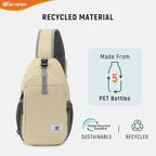 SKYSPER Sling Bag RFID Cross Body Bag Recycled Crossbody Backpack Travel Daypack - Image 4