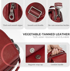 Augus Leather Small Messenger Bag - Image 7