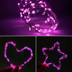 4-Pack 50 LED Pink Fairy Lights Battery Operated - Image 5