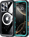 Red2Fire for iPhone 16 Pro Case Waterproof, Phone Case 6.3" Blue/Clear by Red2Fire
