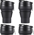 2PACK Collapsible Coffee Cup, 16 OZ 480ml Silicone Folding Camping Mug by EASYXQ