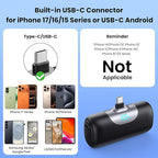 Mini Portable Charger for iPhone 17/16, 5500mAh LCD Display USB C Power Bank - Image 2