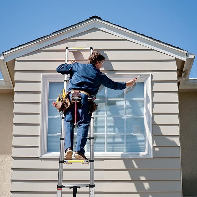 BOCOM 8.5 FT Aluminum Telescoping Ladder, Lightweight Multi-Purpose Collapsible - Image 7