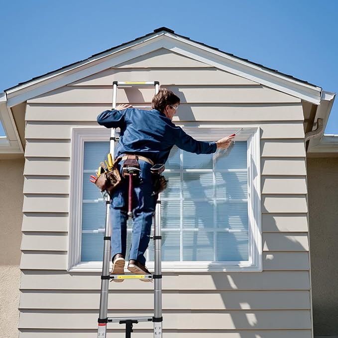 BOCOM 12.5 FT Aluminum Telescoping Ladder, Lightweight Multi-Purpose - Image 7