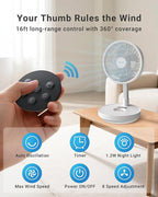 Primevolve Portable Rechargeable Oscillating Fan, Battery Operated Fan - Image 2