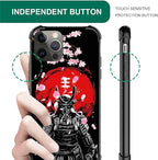 for iPhone 11 Pro Case, Sakura Japanese Samurai Pattern Graphic Design Girl Boy - Image 5