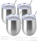 12oz/4 Pack Wine Tumbler Glasses by YEBTSLife