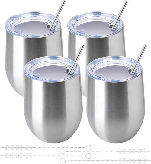 12oz/4 Pack Wine Tumbler Glasses by YEBTSLife