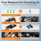 DJKK Solar Power Bank Portable Charger:66800mAh Built in Hand Crank and 3 - Image 5