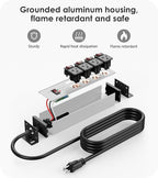 CCCEI Heavy Duty Surge Protector Power Strip 20 Amp Individual Switches. 15FT - Image 6
