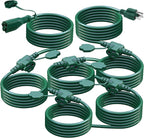 50Ft Outdoor Extension Cord Multiple Plugs- Evenly Spaced 6 Outlets Plugs by EasyToOperateLow-CostSolution