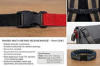 5/8" Black Plastic Side Release Buckle Curved Quick Release - Image 7