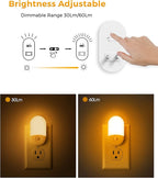 L LOHAS LED Amber Night Light, 4 Pack, Night Lights Plug into Wall Motion Sensor - Image 2