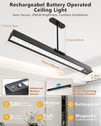 Rechargeable Motion Sensor Ceiling Light, Full Metal Pendant Lights, Battery - Image 2