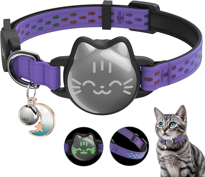 Waterproof Airtag 2nd & 1st Cat Collar, Breakaway Cat Airtag Collar by typecase