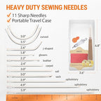 VONEEDL Upholstery Repair Kit: Waxed Sewing Thread & Heavy Duty Needles - Image 4