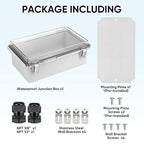 TICONN Outdoor Electrical Box Waterproof, Junction Box IP67 ABS Plastic - Image 6